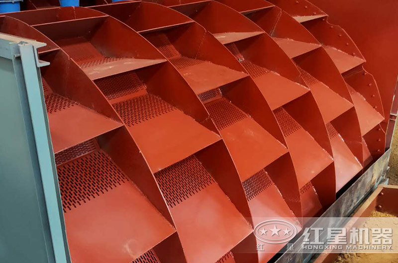 洗砂機篩網(wǎng)細節(jié)，篩出石粉、雜質(zhì)