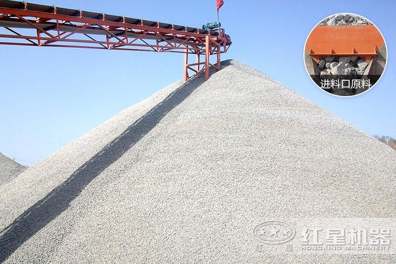 山東打石頭現(xiàn)場，物料展示