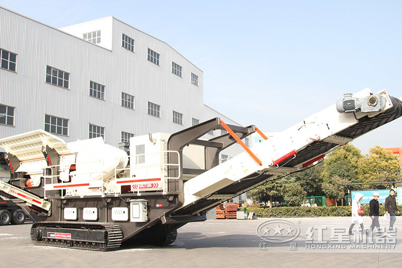 破碎、篩分一體化移動式鵝卵石篩選機