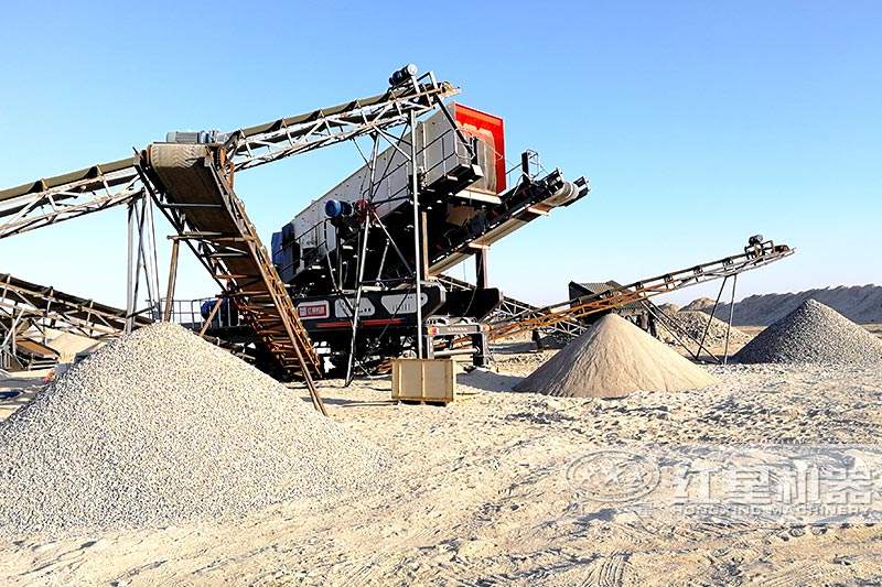 河南三門峽流動(dòng)式粉碎機(jī)加工現(xiàn)場(chǎng)