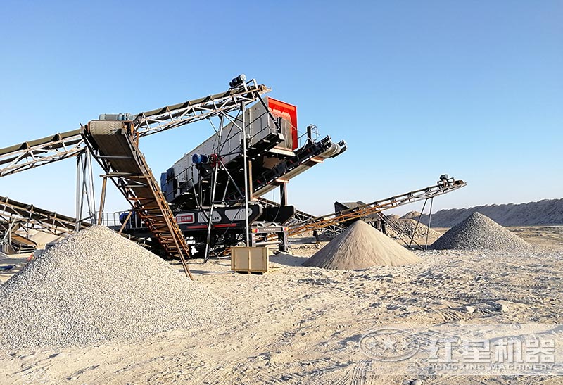 移動(dòng)式制砂現(xiàn)場(chǎng)